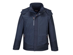 Chaqueta 3 En 1 Radial: Impermeable, Transpirable Y Corta Viento Negro / Xs