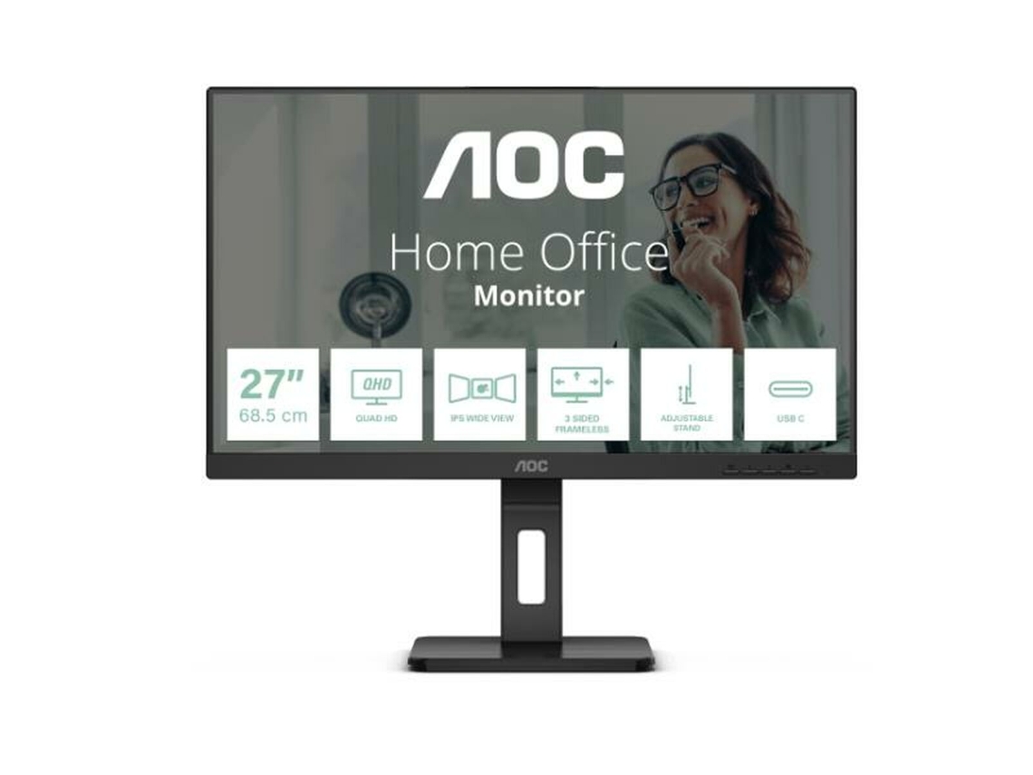 Monitor Gaming AOC Q27P3CV (Negro - Flicker free - 27" - Quad HD - Enchufe EU)