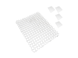 Relaxdays Rejilla De Espinas, Set De 5, Repelente De Martas Y Gatos, Protección Para Plantas, Plástico, Blanco