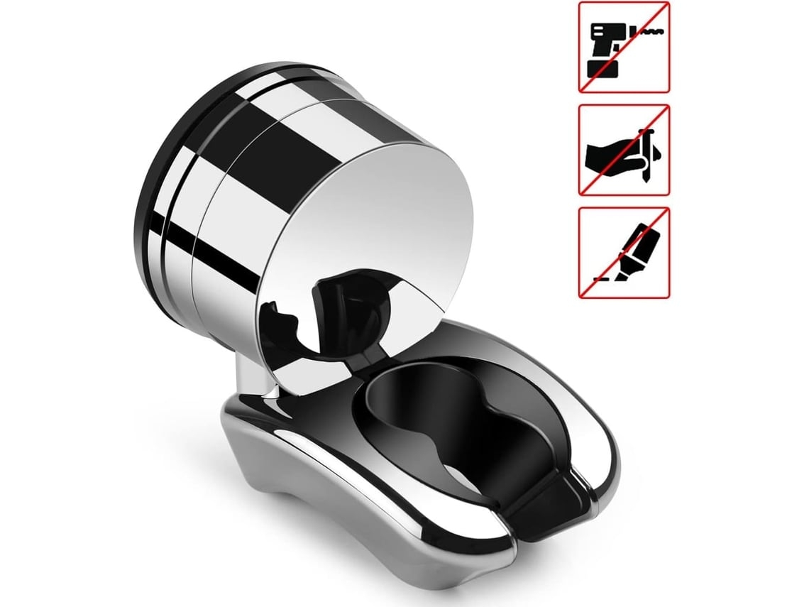 Soporte De Ducha De Plástico Abs Cromado Pulido, Ajustable, Autocebante E Impermeable Para Instalación De Uso Universal*.