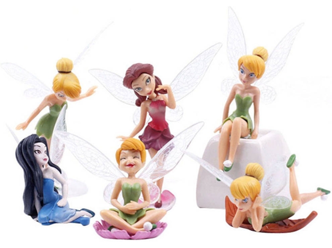 6 Figuras EASTVAPS Flower Pixie Fairy Casa de muñecas Jardín