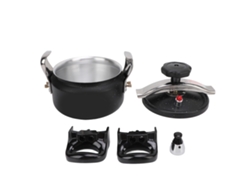 Olla A Presión Antiexplosiva De Gran Capacidad (1,5 L) De Aleación De Aluminio Negro Con Base Compuesta.
