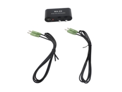 Preamplificador De Audio Estéreo Compacto Con 3 Puertos De Salida Antiinterferencias Para Auriculares Y Altavoces.