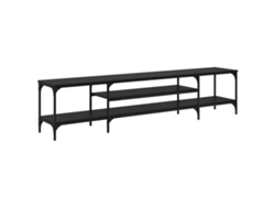 Mueble de TV de roble negro 201 x 35 x 45 cm MAISON EXCLUSIVE