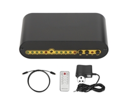 Conmutador Divisor De Matriz De Audio Óptico Digital Spdif 4x2 Con Mando A Distancia, Enchufe Británico De 100-240 V
