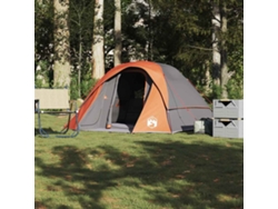 Tienda de campaña familiar estilo cabaña para 6 personas, impermeable, gris/naranja, Wsd498864 Lovely Home