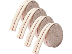 4 Rollos De Mecha Para Lámparas De Aceite, De 2 M De Largo Y 20 Mm De Ancho, De Algodón, Repuesto Para Faroles Y Antorchas.