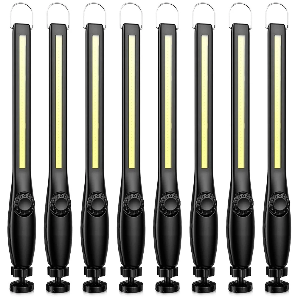 Luz de trabajo LED COB recargable por USB, magnética, potente y portátil con batería integrada de 3000 mAh para acampar. Aeuzwr
