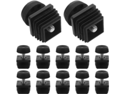 12 Tapas Protectoras Cuadradas Ajustables De Metal Para Muebles