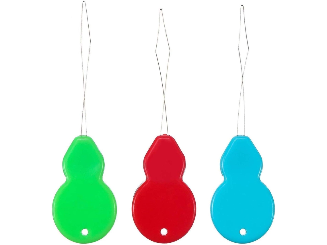 Enhebrador de agujas en forma de calabaza, alambre de acero flexible, caja de almacenamiento transparente, fácil enhebrado y amplias aplicaciones de costura.