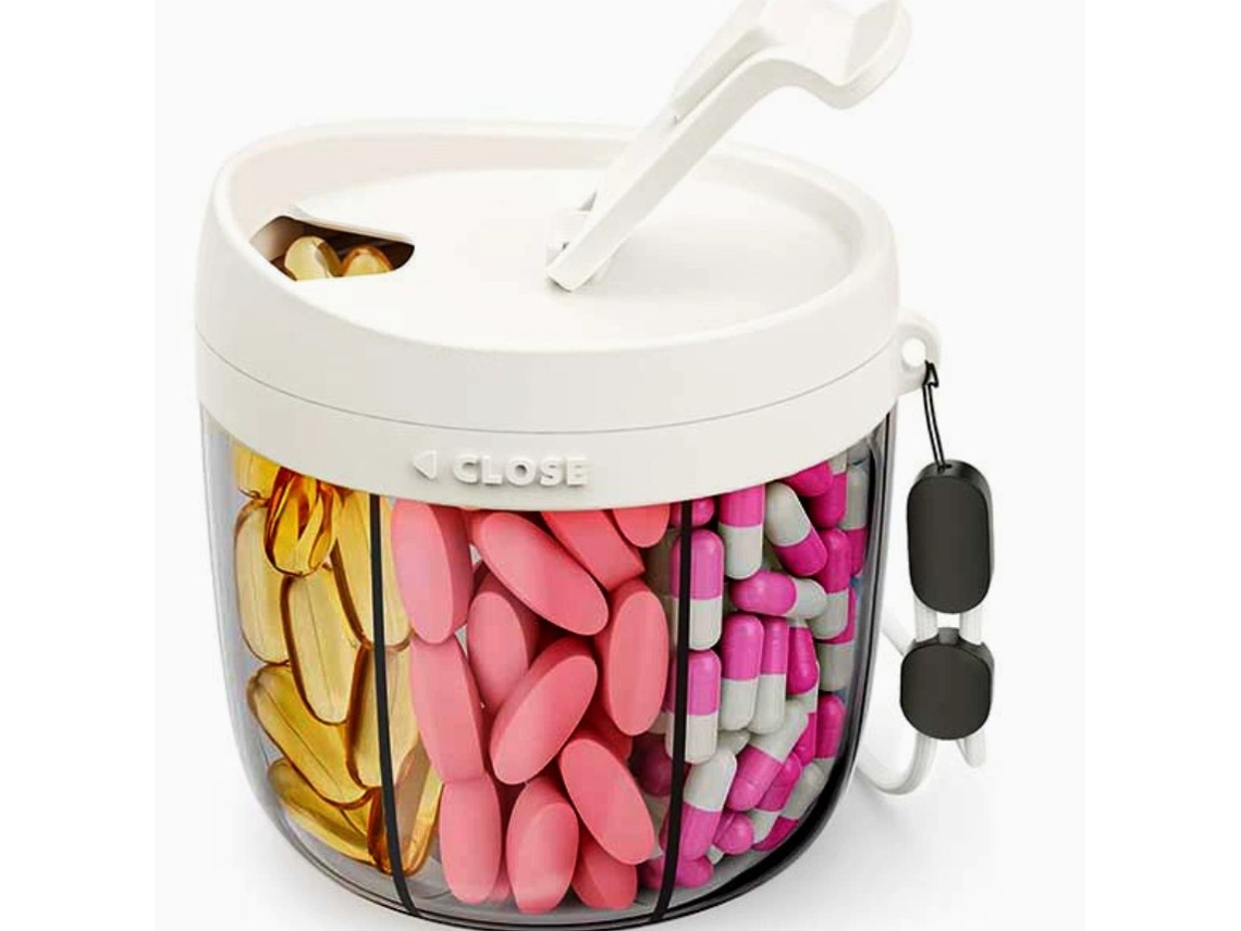 Organizador De Pastillas Eifson 7 Compartimentos Anti-mezcla Sin Bpa (blanco)