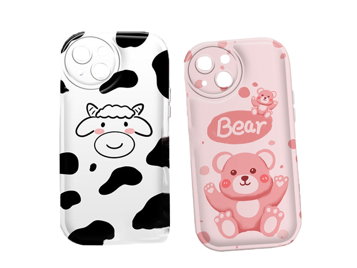 2 Fundas Para Móvil Tpu Con Diseño De Animales De Dibujos Animados, Funda Con Air Cushion Compatible Con Iphone 14 Plus