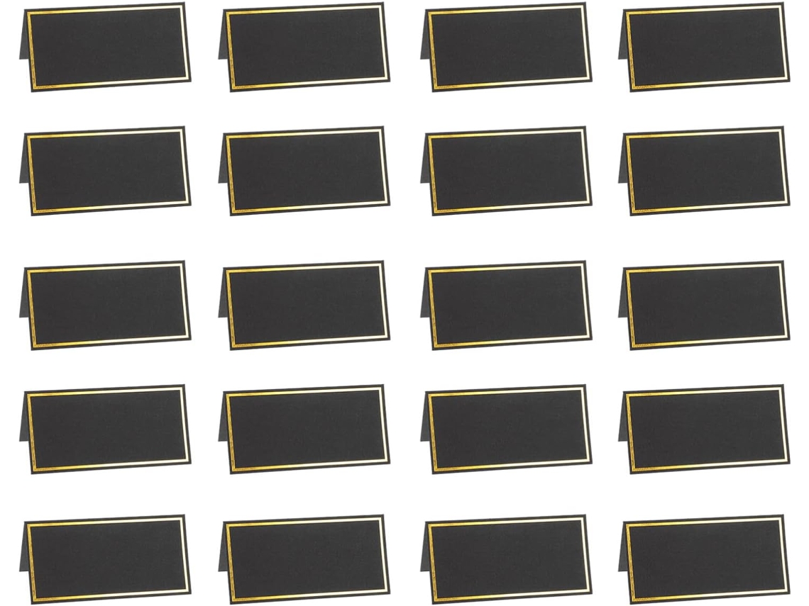 50 Mesa Suministros Lugar Mesas Comedor Papel Fiesta, Piezas De Letreros Bronce Para Tarjetas