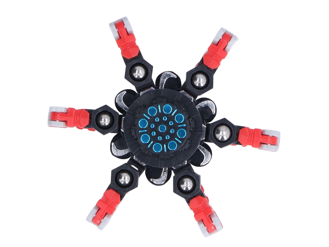 Juguete Antiestrés Transformable Para Dedos, Con Rotación Y Ventosa, Para Niños Y Adultos - Rojo