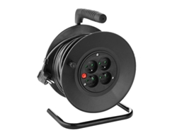 ELECTRIC REEL 4 Sockets 16A L.15 metros Protección anti-Super