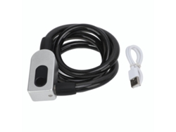 Candado de seguridad para bicicleta con cable y huella dactilar inteligente, desbloqueo por Bluetooth, antirrobo, impermeable, recargable por USB.
