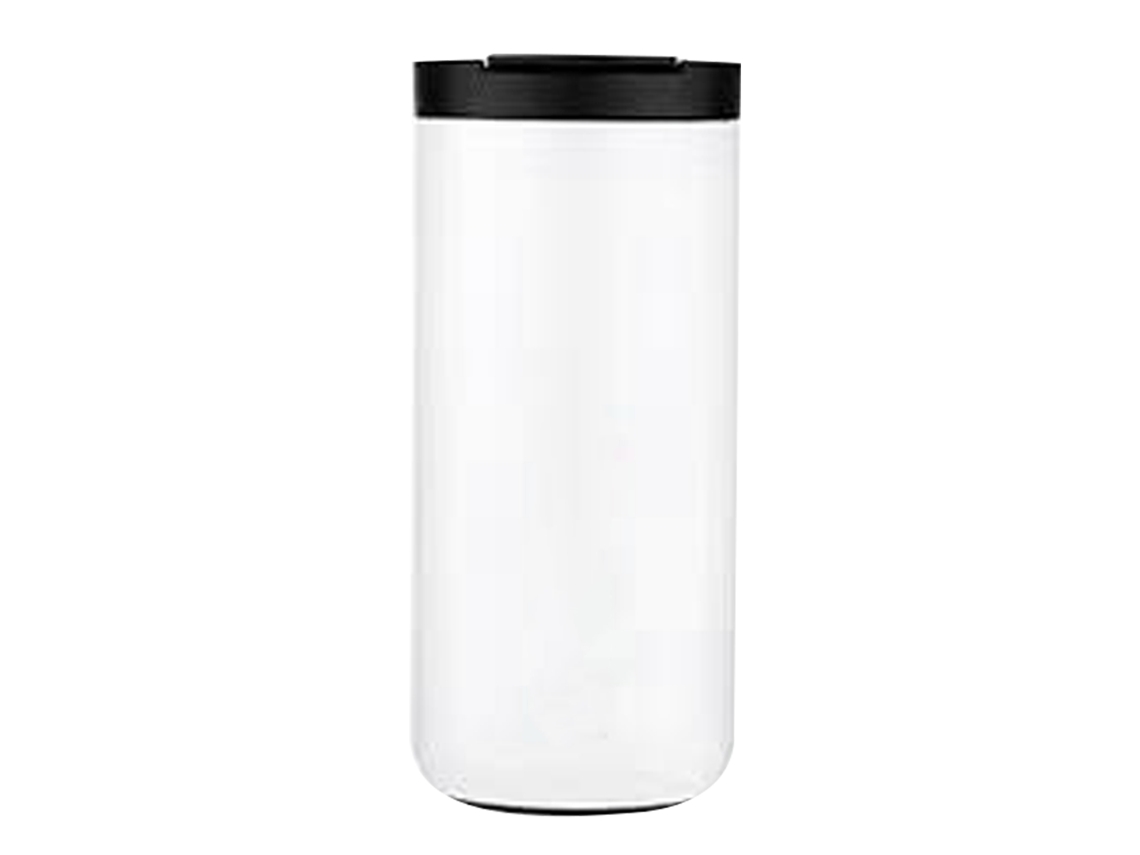 Taza De Café De Acero Inoxidable De 400 Ml Con Aislamiento Térmico Y Pajita Para Viajes, Camping Y Coche, Color Blanco.