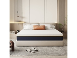 Colchón Double Pour Adultes, 140 X 190 Cm, Épaisseur 21 Cm (mousse À Mémoire De Forme + Fibres De Charbon De Bambou)