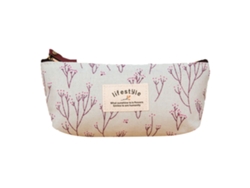 Estuche De Lápices Y Bolígrafos Floral Sweet Flower Multifuncional Bolsa De Almacenamiento De Papelería Azul