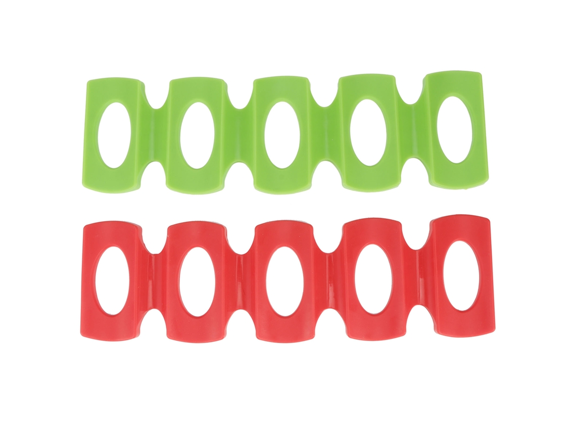 Organizador De Botellas De Silicona Para Cerveza Y Vino, Para Refrigerador, 2 Piezas, Rojo Y Verde.
