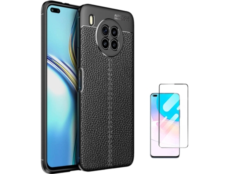 Funda + Protector de Pantalla Huawei Nova 8i Rugged Leather Negro