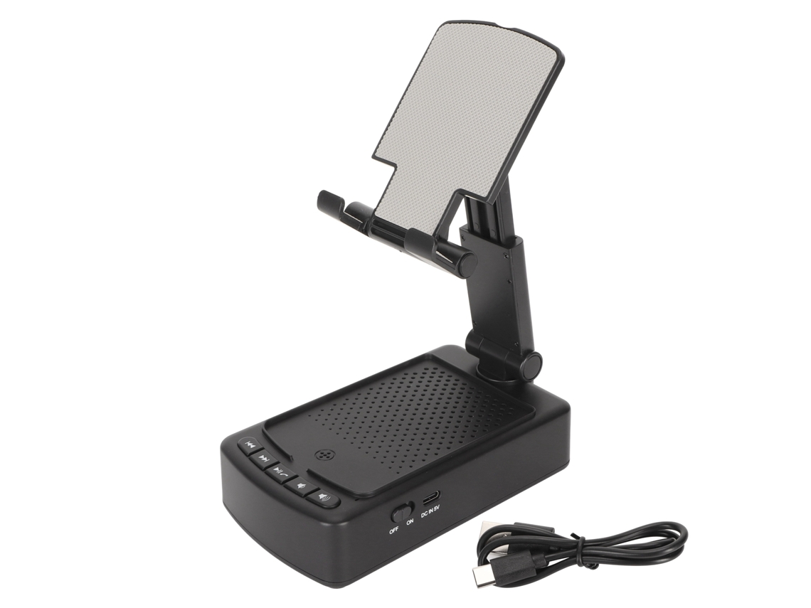 Soporte Para Teléfono Con Altavoz Ajustable, Base Antivuelco Y Reproducción Estable Para Teléfonos Y Tabletas.