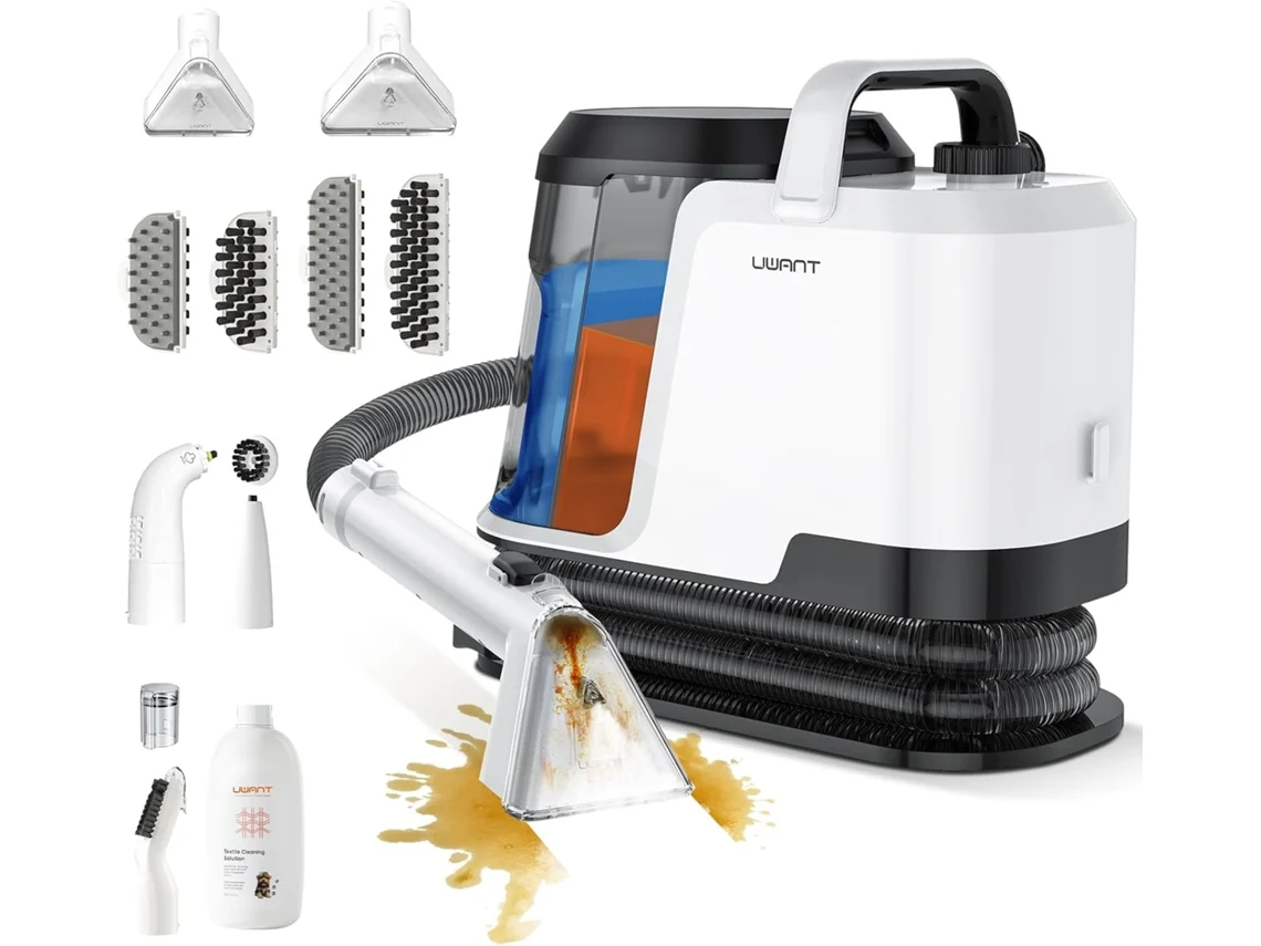 Limpiadora A Vapor Uwant Y100 Steam, 18000 Pa, 1750 W, Sin Bolsa, Vapor A 100 ℃, Agua Caliente A 65 ℃, Función De Agua Fría, Autolimpiante, Ideal Para Sofás