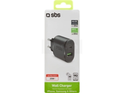 Cargador USB-C SBS 25W Negro