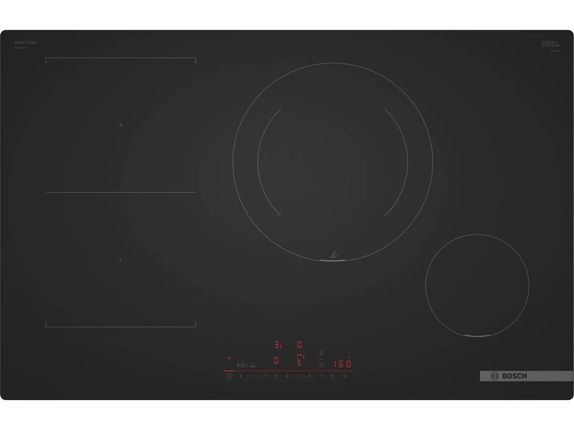 Placa de Inducción BOSCH PVS81AHC1E (Eléctrica - 80,2 cm - Negro)