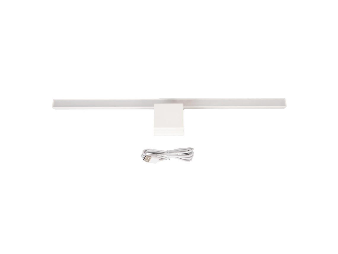 Barra De Luz Para Monitor Con 3 Modos De Iluminación Ajustables Mediante Tacto, Ideal Para La Oficina Y El Hogar, Color Blanco.