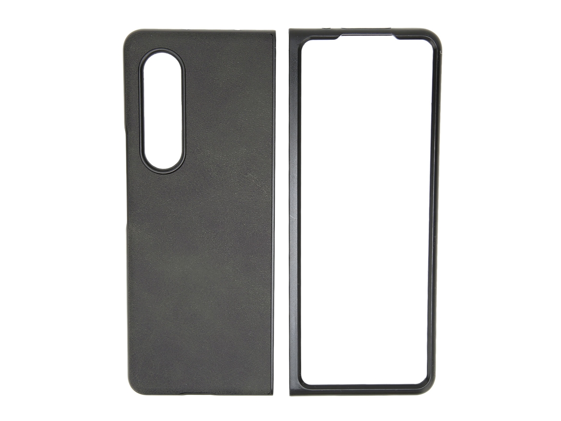Cubierta De Cuero Pu Anti-rasguños Para Galaxy Z Fold 3, Funda Protectora De Teléfono Negra