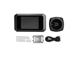 Kit electrónico inteligente Mirilla con cámara HD de 720p y mosquitera para puerta.