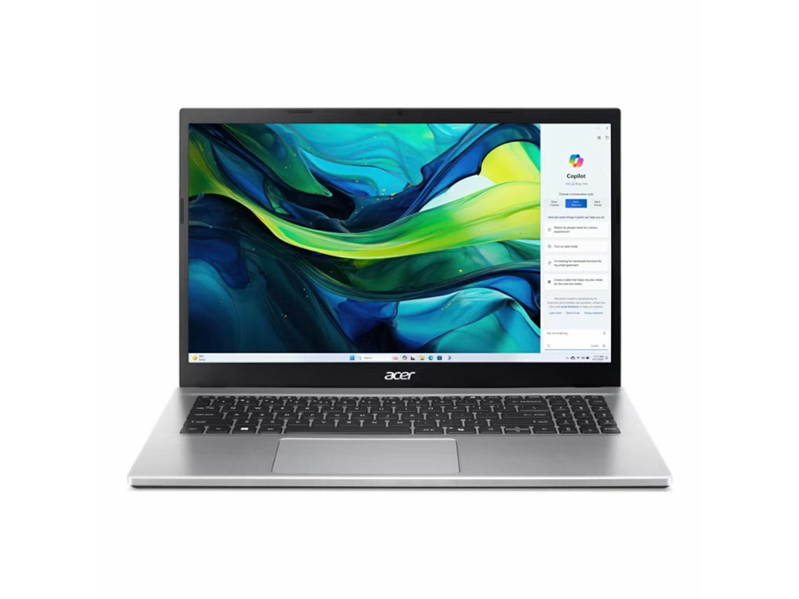 Portátil Acer Nx.j7web.00d (Plata, SSD de 512 GB, 8 GB de RAM, zócalo de 15,6", UE, QWERTY, español, AMD)