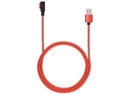 Cable De Datos De Nailon Con Carga Rápida De 3 A Para Ios Y Android, Tipo C, Rojo, 1,5 M