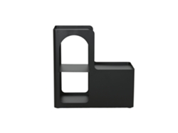 Mesita Auxiliar Metal Negro 60x30x60cm