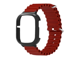 Pulsera De Silicona Con Funda De Policarbonato Integrada, Ajustable, Para Honor 4, Color Rojo Vino.
