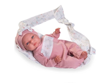 Muñecas Antonio Juan Mi Pequeño Reborn Tufi con Fular Portabebé (Edad mínima recomendada: 3 años)