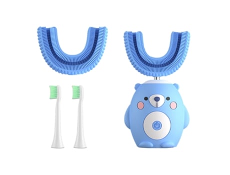 Cepillo de dientes eléctrico en forma de U para niños, cepillo de dientes sónico para niños, estilo de dibujos animados 3