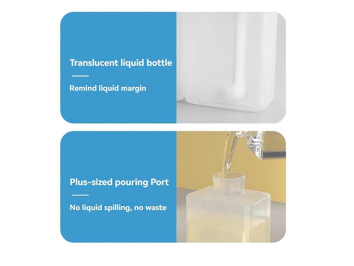 Dispensador de jabón automático con sensor dual de 300 ml, carga USB, ajuste de 3 niveles, montaje en pared para baño, Rosewell
