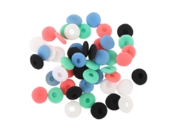 50pcs Capa De Espuma Para Fones De Ouvido 15mm Isolamento De Ruído Preto Branco Vermelho Azul Verde