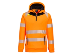 Sudadera Con Capucha Dx4 Hi-vis 1/4 Zip Para El Invierno Naranja Negro / Xxxl