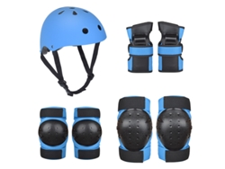 Monopatín Equilibrio Bicicleta Patinaje Casco Protección Set YUYSAN Azul Talla L (51-75kg)