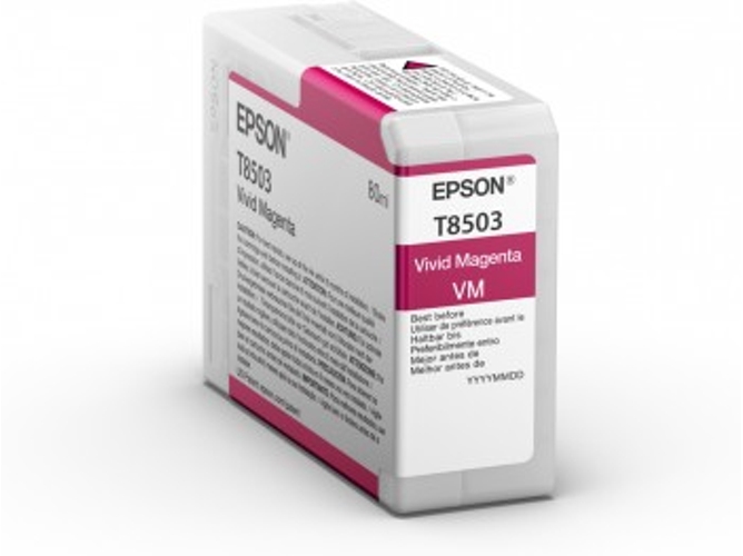 Cartucho de tinta original EPSON, T8503 80 ml , Magenta vivo, C13T850300, T8503
