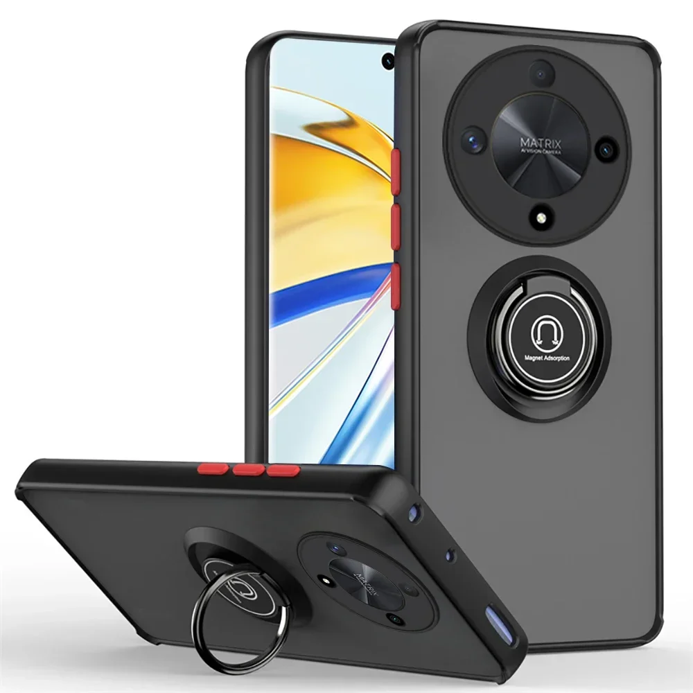 (rojo, Honor X7a) Funda Protectora Magnética Mate Para Coche, A Prueba De Golpes Y Caídas, Carcasa Dura Y Duradera.