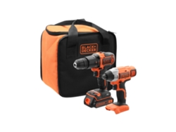 Juego de destornilladores 18v 1x1.5ah Bolsa BLACK+DECKER