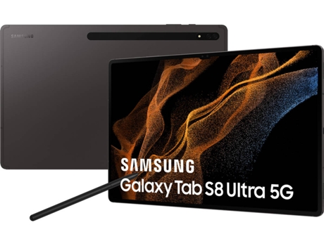 Tablet SAMSUNG Galaxy Tab S8 Ultra (14.6'' - 256 GB - 12 GB RAM - Wi-Fi+5G - Gris)