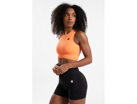 Top Unisex GORILLA WEAR Cropped Sem Costura Olivia Naranja (Talla Única)