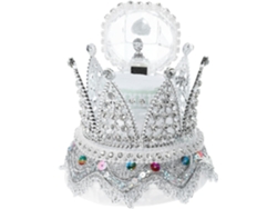 Anillo Compromiso Corona Diamantes Imitación Estuche Anillos Ceremonia Nupcial Soporte Compacto Elegante