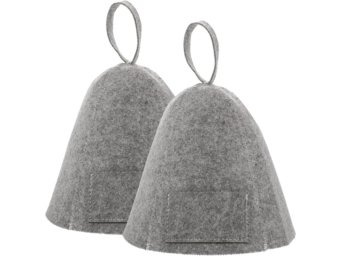 De 2 Toucas De Natação Em Feltro Cinza, Tamanho Único Feminino, Touca Absorvente Para Banho, Ideal Para Spa E Sauna, Leve.