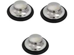 Juego de 3 tapones de drenaje de acero para fregaderos de cocina, baño y lavandería: impermeables y fáciles de instalar.